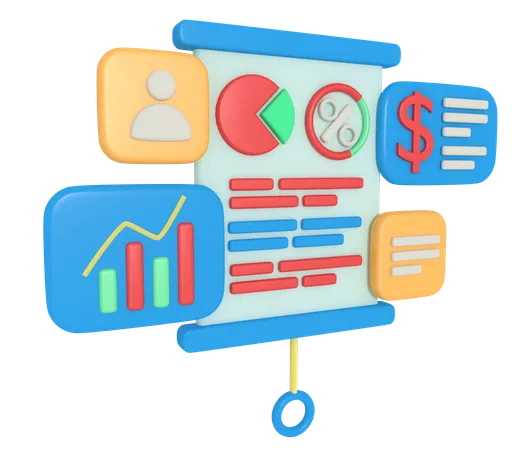 Financial Presentation  3D Illustration