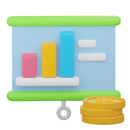 Financial Presentation  3D Icon