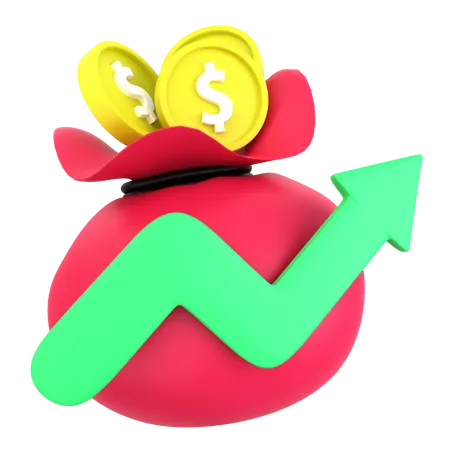 Financial profit  3D Icon