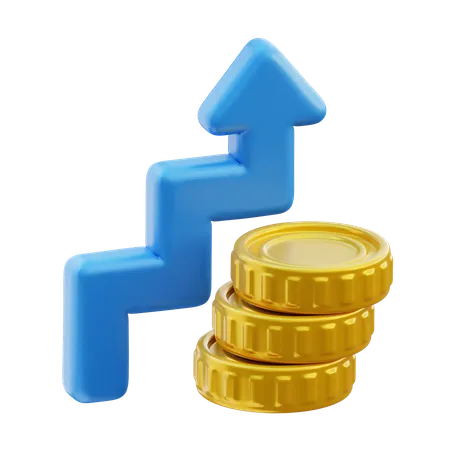 Financial Profit  3D Icon