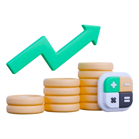 Financial Profit  3D Icon