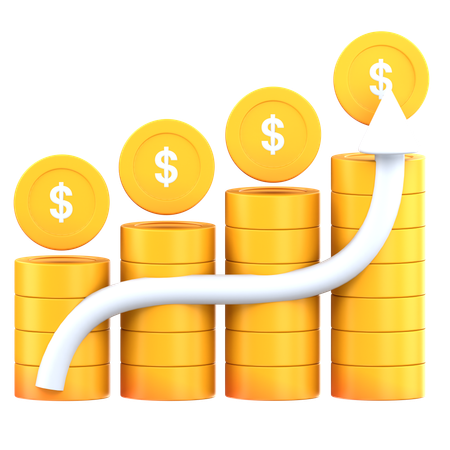 Financial Profit  3D Icon