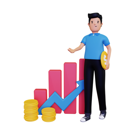 Financial Profit  3D Icon