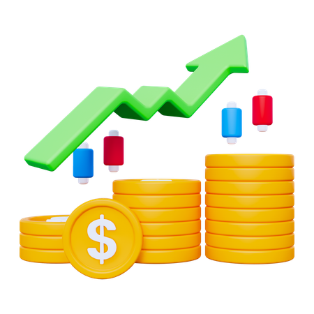 Financial Profit  3D Icon