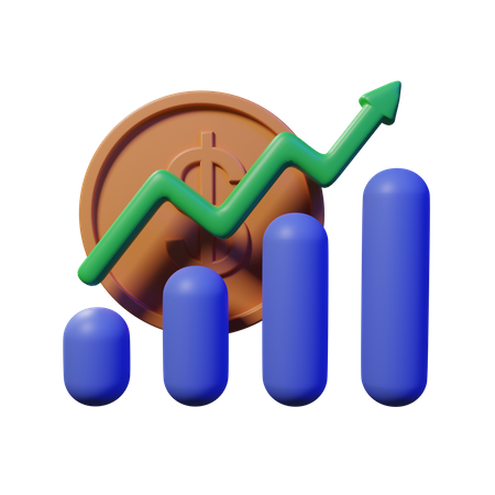 Financial Profit  3D Illustration