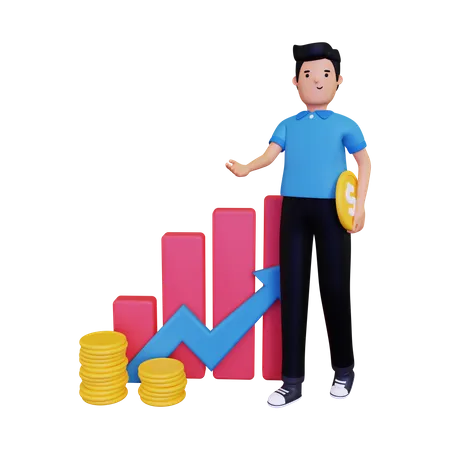 Financial Profit  3D Illustration