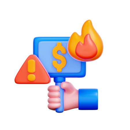 Financial Protest  3D Icon