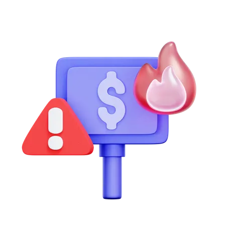 Financial Protest  3D Icon