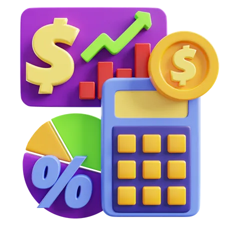 Financial Ratio  3D Icon