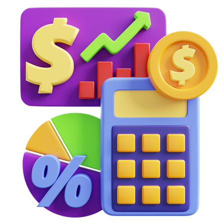 Financial Ratio  3D Icon