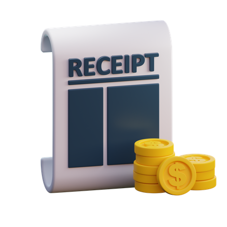 Financial Receipt  3D Icon