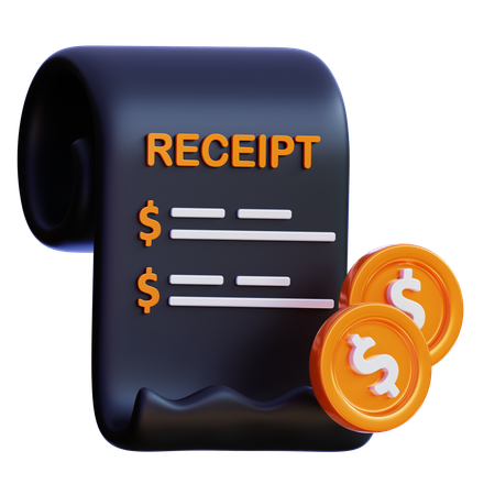 Financial Receipt  3D Icon