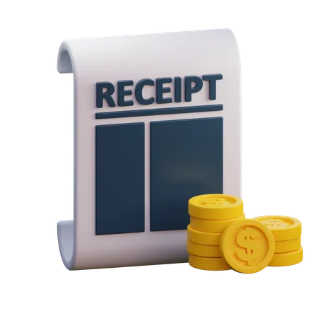 Financial Receipt  3D Icon