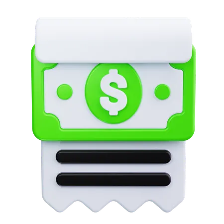 Financial Receipt  3D Icon