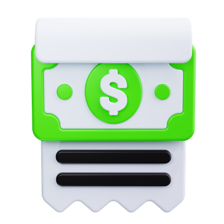 Financial Receipt  3D Icon