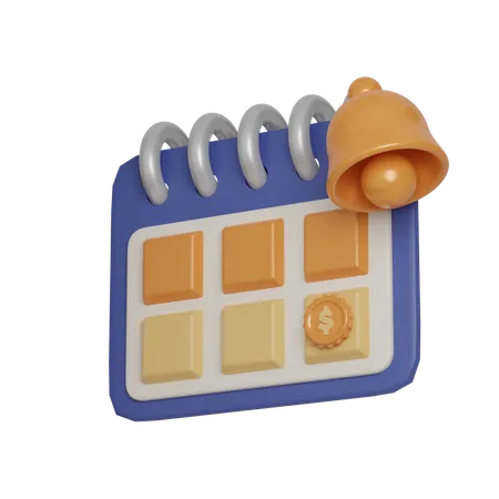 Financial Reminder  3D Icon