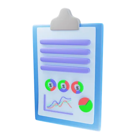 3 D Render Financial Report 3D Icon