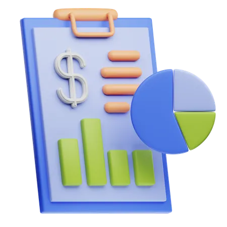 3 D Accounting Illustration Financial Report 3D Icon