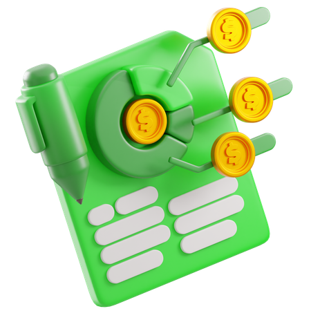 財務報告  3D Icon
