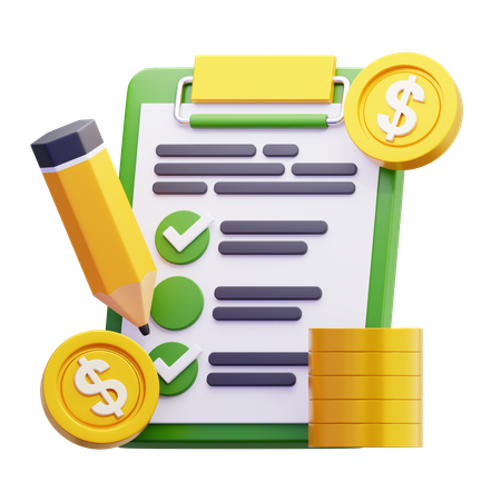 Financial Report  3D Icon