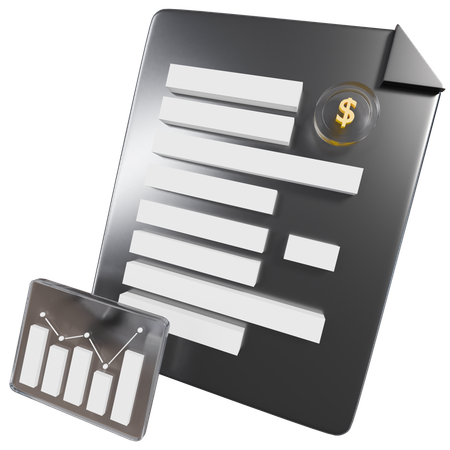 Financial Report  3D Icon