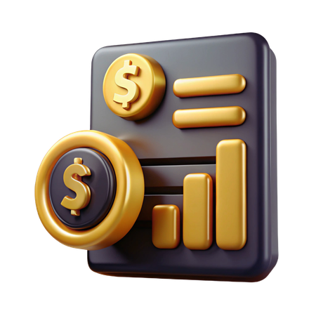 Financial Report  3D Icon