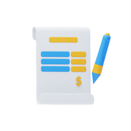 Financial report  3D Icon