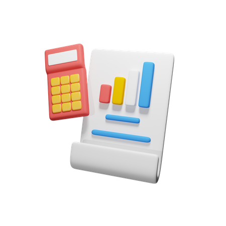 Financial Report  3D Icon