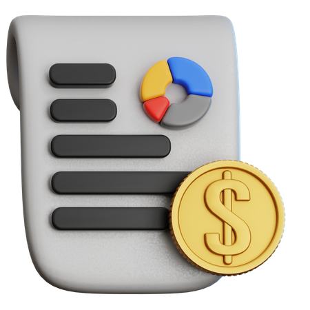 Financial Report  3D Icon