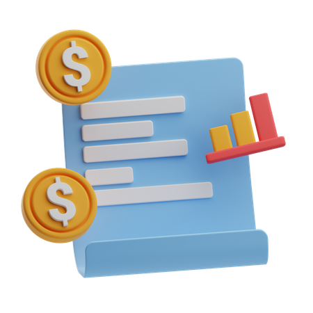 Financial Report  3D Icon