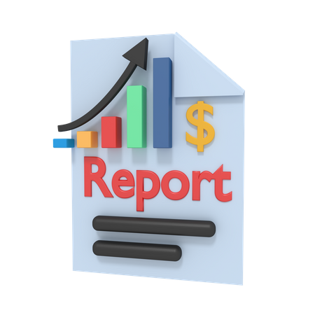 Financial Report  3D Icon