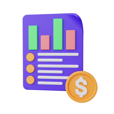 Financial Report  3D Icon