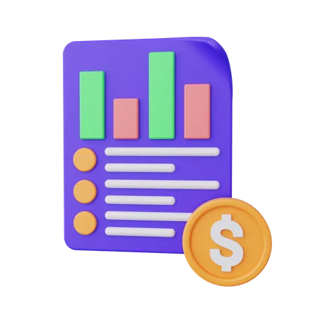 Financial Report  3D Icon