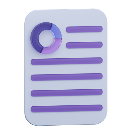 Financial Report  3D Icon