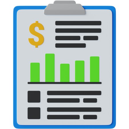 Financial Report  3D Icon