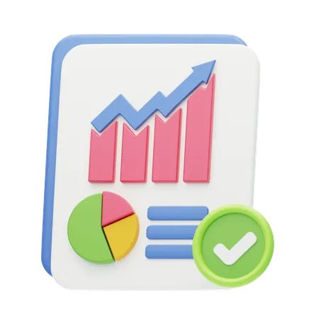 Financial Report  3D Icon