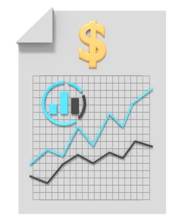 Financial Report  3D Icon