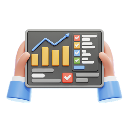 Financial Report  3D Icon