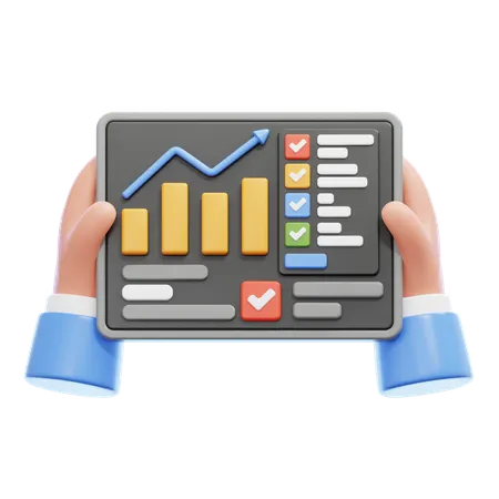 Financial Report  3D Icon