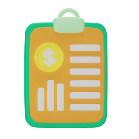 Financial Report  3D Icon