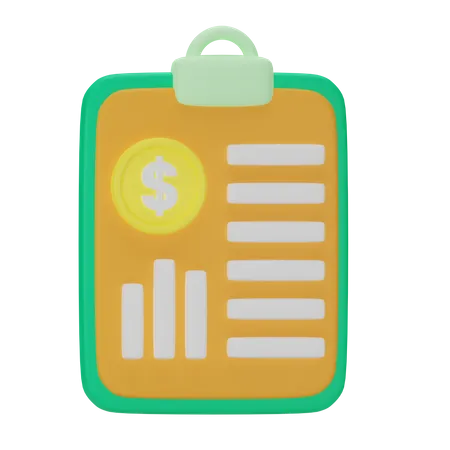 Financial Report  3D Icon