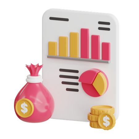 Financial Report  3D Icon