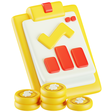 Financial Report  3D Icon