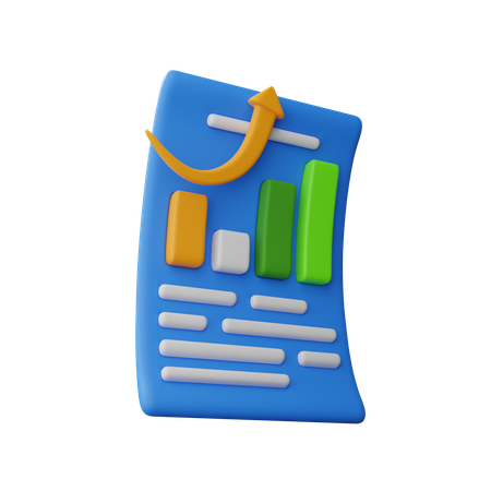 Financial report  3D Icon