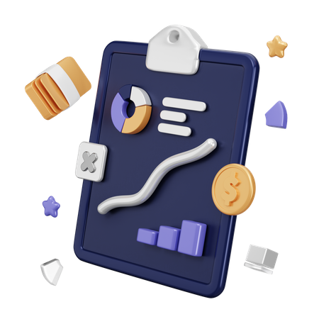 Financial Report  3D Icon