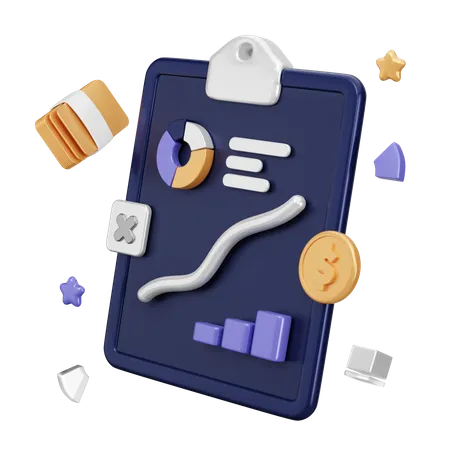 Financial Report  3D Icon