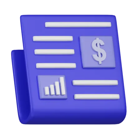 Financial Report  3D Icon