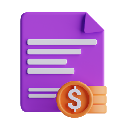 Financial Report  3D Icon