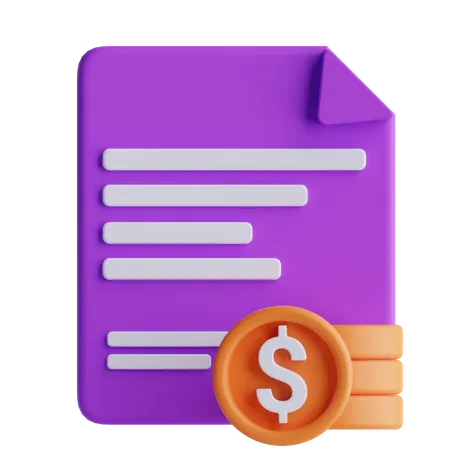 Financial Report  3D Icon