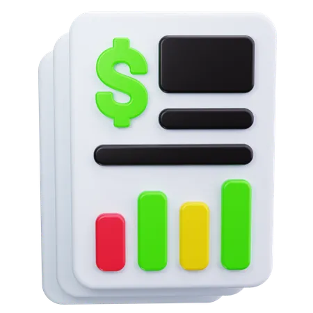 Financial Report  3D Icon